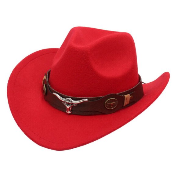 Accessories - Wool Felt Fedora Panama Cowboy Girl Hat Casual Cap for men women